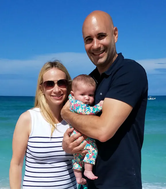 Photo of lead software engineer Andrew Giannotti and his family